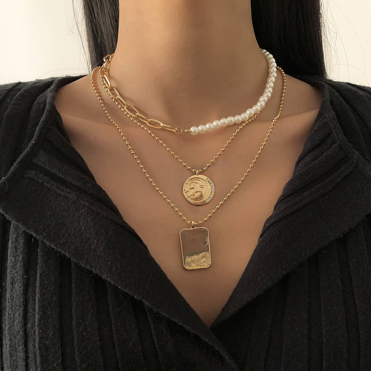 Kette Halskette Lange Kette mit Anhänger Herz & Liebe Glasperlen Leder Fransen Kette Halskette Lange Kette mit Anhänger Herz & Liebe Glasperlen Leder Fransen